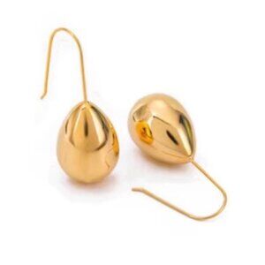 New! Anthropologie Vaughn 18K Gold Plated Tear Drop Earrings  NWOT